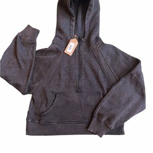 Charcoal Gray Half-Zip Hoodie